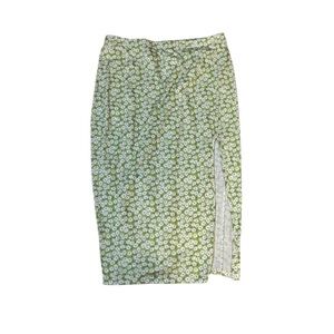 🌟🔥 BOGO Sale🔥🌟 SHEIN Floral Green Midi Body-Con Skirt Size XL